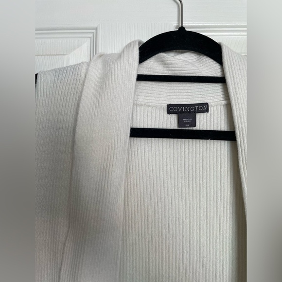 Covington small White Open-Front Sweater Vest - Picture 2 of 6